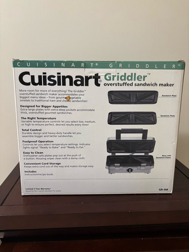 Cuisinart Griddler (Sandwich Maker) in Other in Strathcona County - Image 2