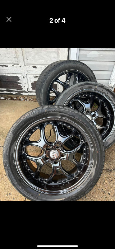 Beautiful, sporty, gloss black 20” rims and tires in Tires & Rims in Calgary - Image 2