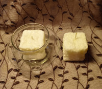 Snow Cube Votive Candles with Glass Holder ~Handmade!