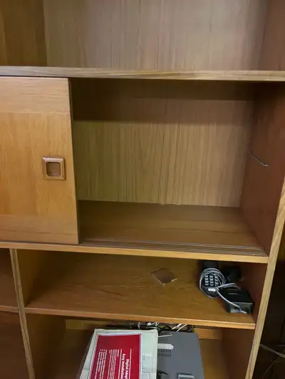 2 Vintage Teak Veneer Wall Units, View more