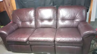 La-z-boy leather reclining couch, View more