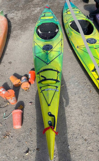 Used Green/Yellow Clearwater Algonquin Single Kayak (#23F18)