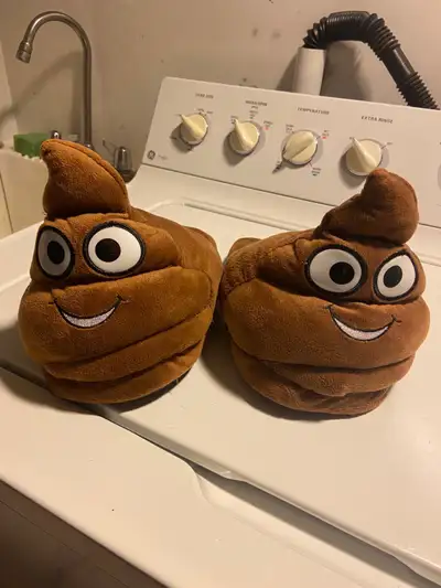 Adult Poo Poop Turd Emoji Novelty Slippers Sz Gag Christmas Gift, View more