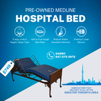 Medline hospital bed, excellent condition (pre-owned)
