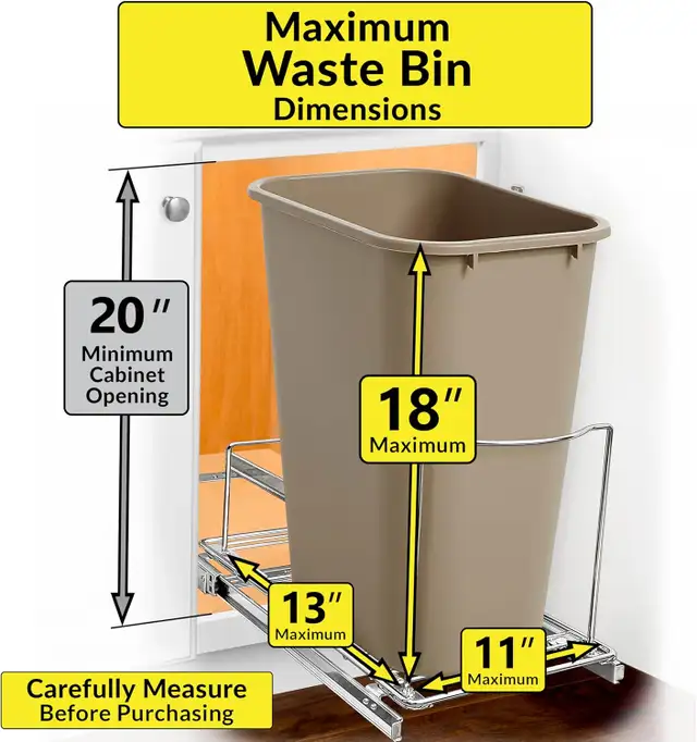 Lynk Professional Roll Out Bin Holder - 10.1 inch x 20.02 inch in Storage & Organization in City of Toronto - Image 6