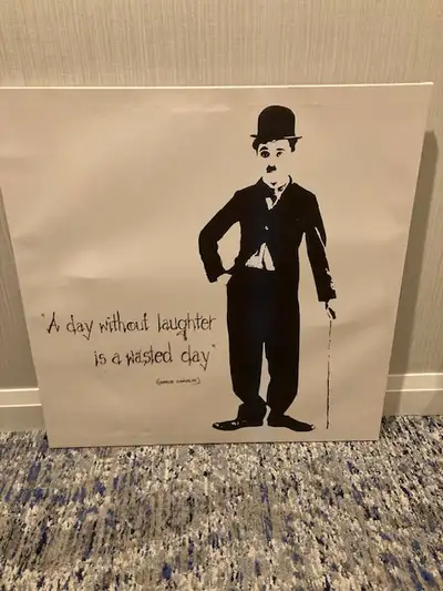 Charlie Chaplin picture on canvas, View more
