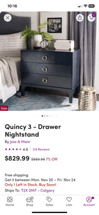 New 3 drawer night stand in the box
