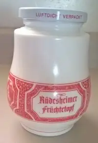 German Porcelain Original Rüdesheimer fruits pot Jar