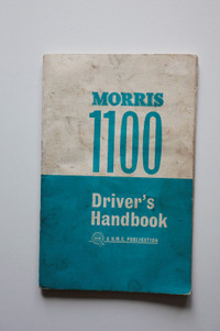 MORRIS 1100 1963 driver's handbook