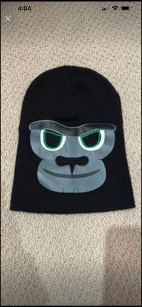 GORILLA MASK FULL FACE TOQUE BALACLAVA WITH SEE THROUGH EYES