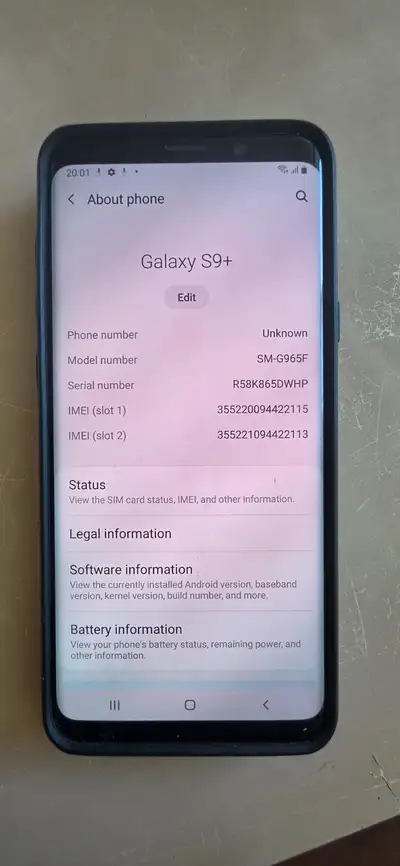 Samsung Galaxy S9 Plus in excellent condition., View more