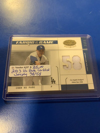 2003 Ho Park Jersey Baseball Card 38/58 Dodgers Showcase 320