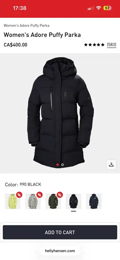 Parka noir Helly Hansen, View more