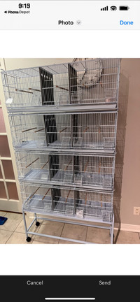 4 triple breeding cages and stand    for sale 