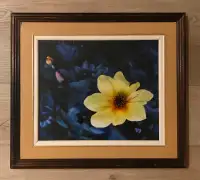 Framed flower photograph
