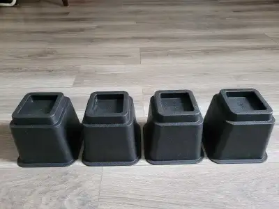 Furniture Risers x 4, Black, View more