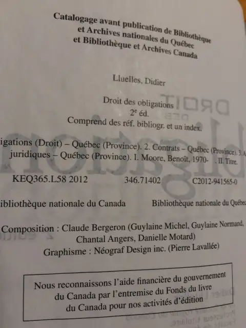 LAW OF OBLIGATIONS, 2ND EDITION, THÉMIS EDITIONS63436970597123123