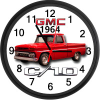 1964 GMC C10 Pickup (Red) Custom Wall Clock - Brand New