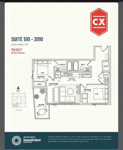 Beautiful CX building downtown Edmonton. New building, located at 10022-110st, walking distance to e...