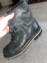 Doc Marten Black Leather Lace Up  Boots Size 10