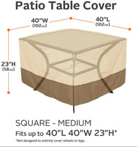 NEW All Season Patio Square Table Cover 40x40x23