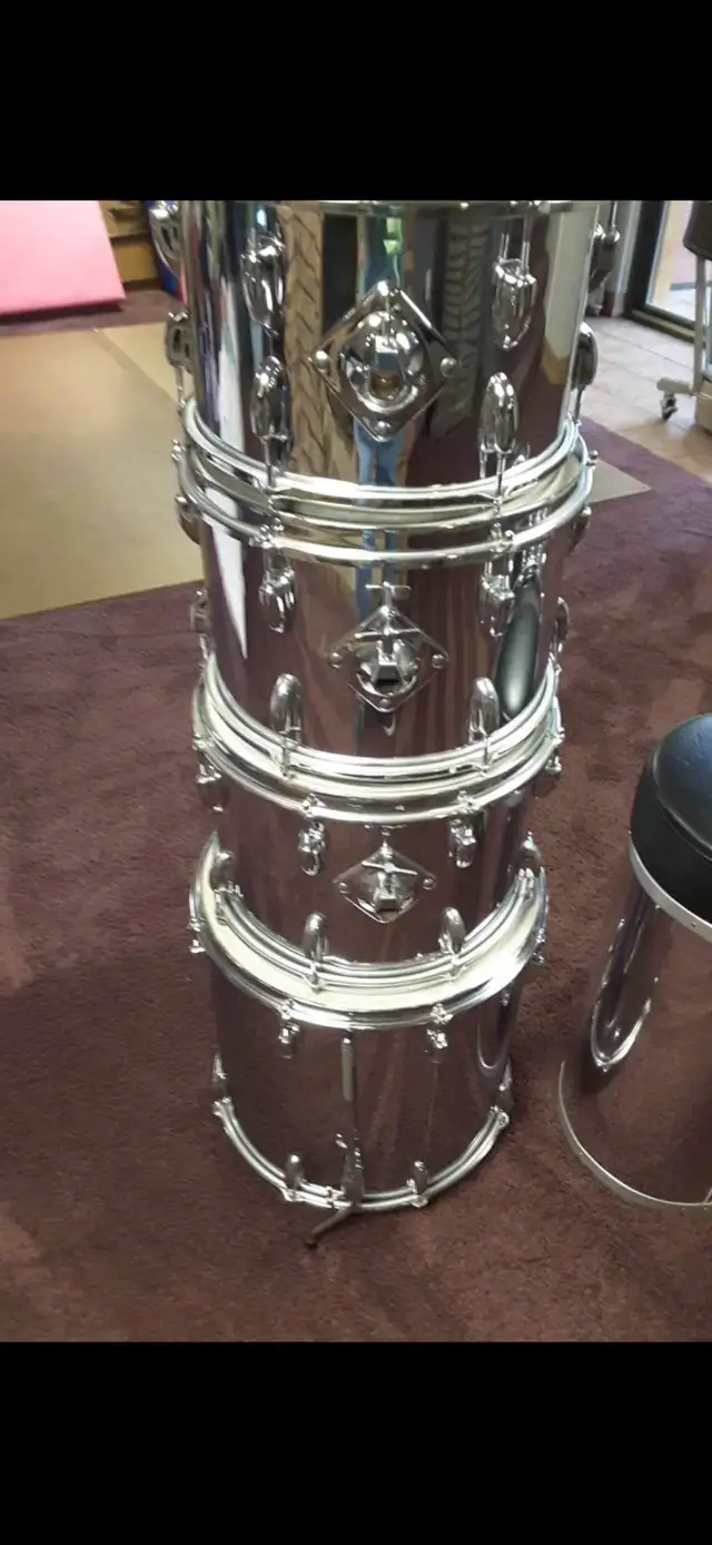 Slingerland Chrome 3 ply kit Neil Peart 1973 64728172567681124