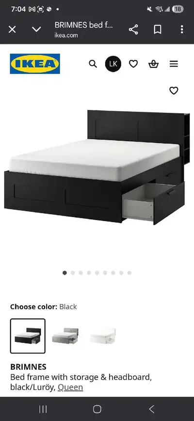 This is an IKEA BRIMNES bed frame , View more