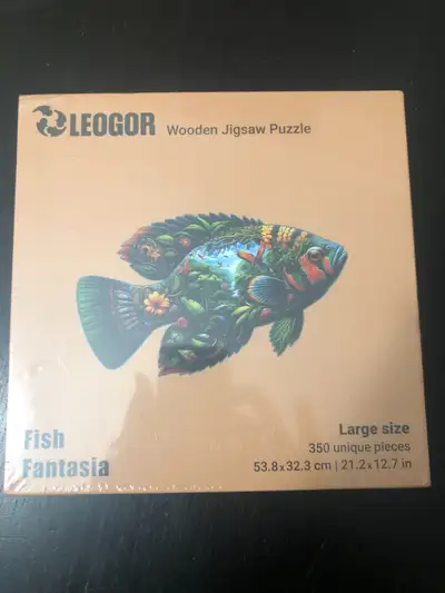 C2LL#93: Step into an underwater wonderland with Fish Fantasia, our vibrant 350-piece wooden jigsaw...