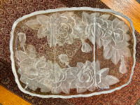 GLASS DIVIDED RELISH PLATE