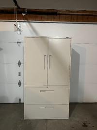 Global 2-Door / 2-Drawer Combo File / Filing - Storage Cabinet