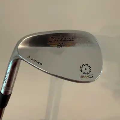Club: Titleist Vokey SM5 50 Degree Gap Wedge F Grind with 12 Degrees of Bounce left handed Shaft: Vo...