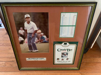 Lee Trevino OLD school 1985 DOUBLE AUTO Framed GOLF Signed GIFT