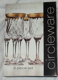 Marquis Circleware Gold Rimmed Wine Glasses