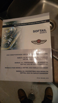 Harley Davidson 2003 Softail Models Owners Manuals