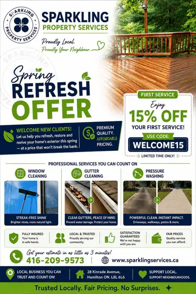 WINDOW CLEANING • PRESSURE WASHING • GUTTER CLEANING •, View more