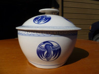 Vintage Blue and White Mid Century Chinese Bowl