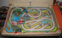 2 Car Wind Up Tin Toy From 1959 - With Key- Original Technofix