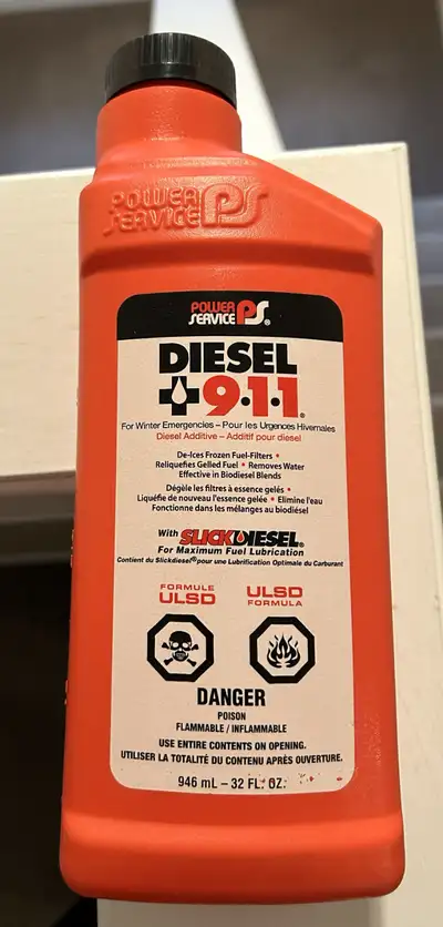 I have an un-opened bottle of Diesel 911 Emergency Fuel De-Geller. I don't have a need for it anymor...