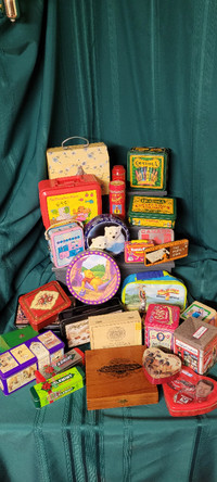 26 Different Lunch boxes, Tins,Cigar boxes $20.00 for all