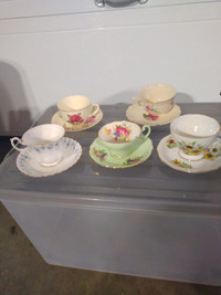 Older bone china Cups and saucers