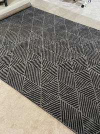 IKEA Stenlille Black/Grey 6’7”x9’10” area rug 