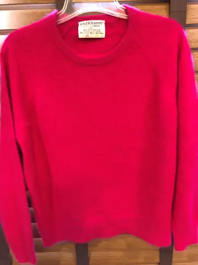 Fuchsia Angora Sweater- MADE IN CANADA 75% Angora, View more