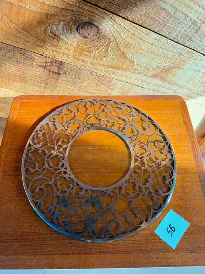 Sterling Silver Glass Trivet, View more