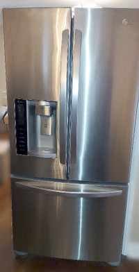 LG 36" Stainless Steel Fridge: French Door With Ice System