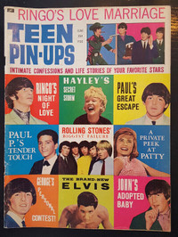 TEEN PIN-UPS Magazine - June, 1965 - The Beatles, Stones, Elvis