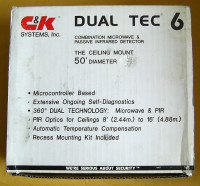 C&K SYSTEMS-MICROWAVE/PASSIVE INFRARED DETECTOR #6360STC  ALARM