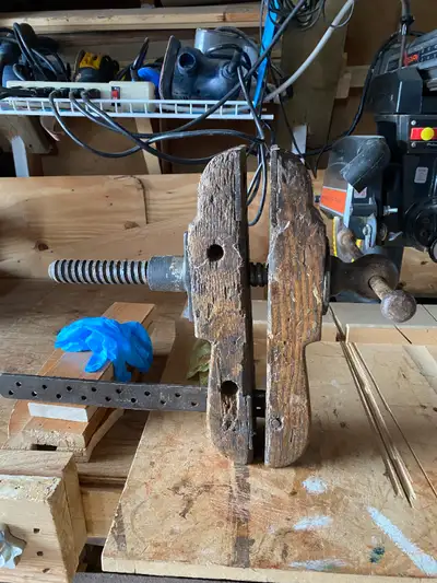 Vintage Leg Workbench Vise, View more