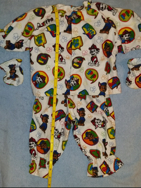 Baby PJs Paw Patrol 3 Piece Flannel Pajamas Size 3-9 Months in Clothing - 3-6 Months in Truro - Image 2