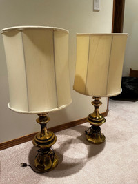 Vintage Brass Table Lamps 