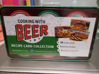 Cooking With Beer Recipe Card Collection in Collector Tin Brand